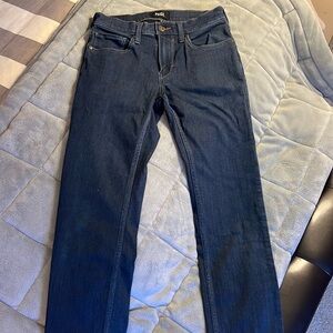 Paige brand Men’s dark wash denim stretch fit jeans. Straight leg